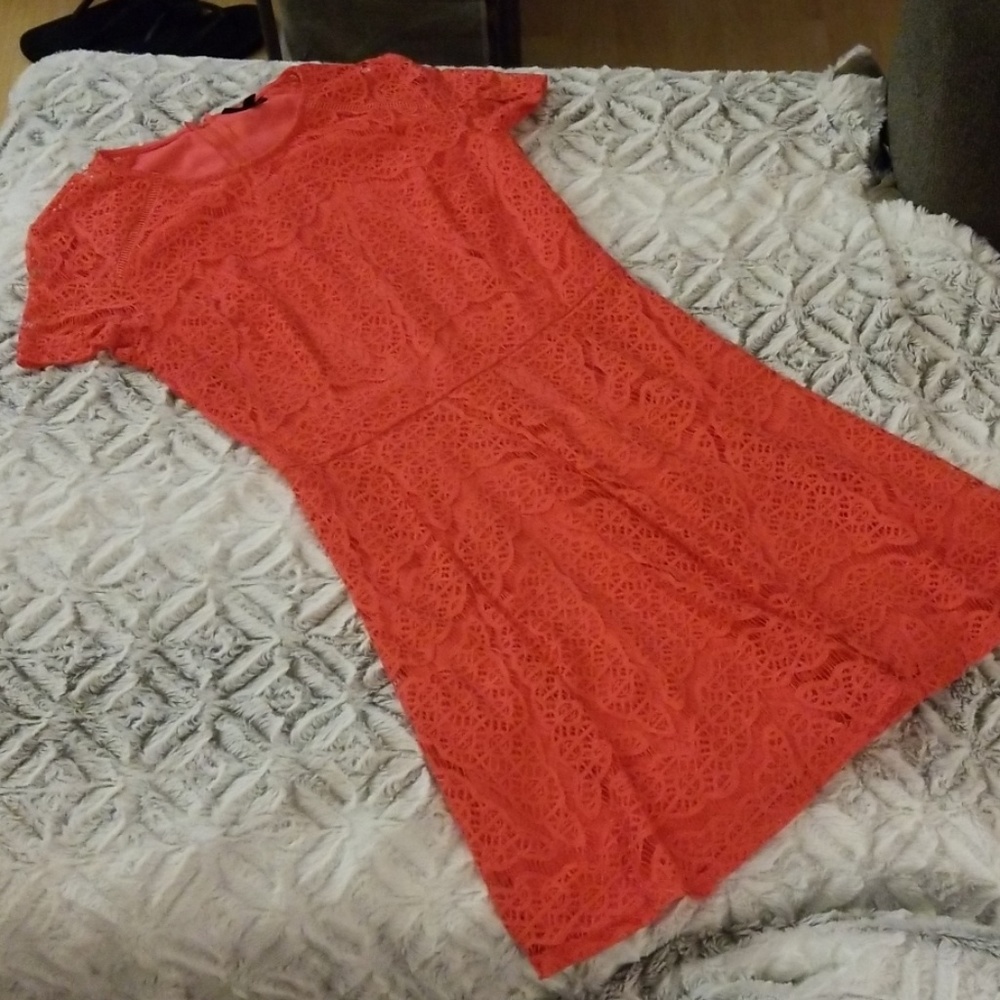 Coral spring dress